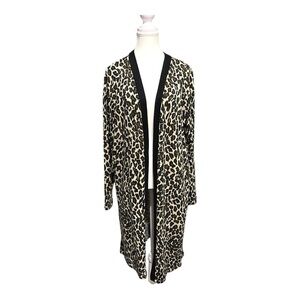 Sunshine & Rodeos Leopard Print Cardigan – Size XL